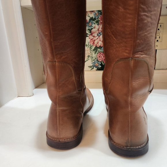 Frye 'Paige' Tall Riding Boots 100% Leather Sz 6 Brown - Picture 4 of 14